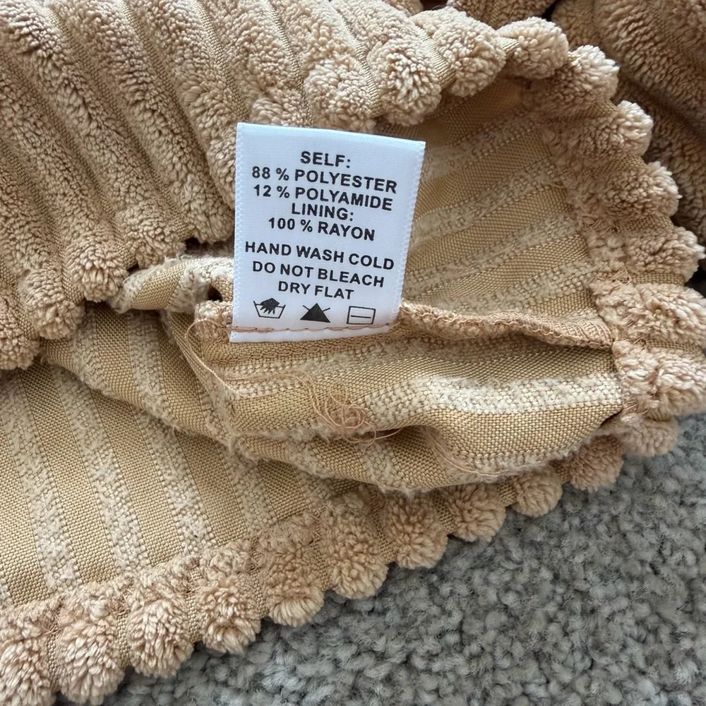 Camel Corduroy Ribbed Two-Piece Lounge Set - Picture 5 of 5
